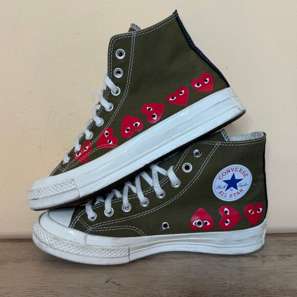 Converse Shoes - Converse Comme des Garcons Play Womens 9 Green Low Top Sneakers Mens 7 green